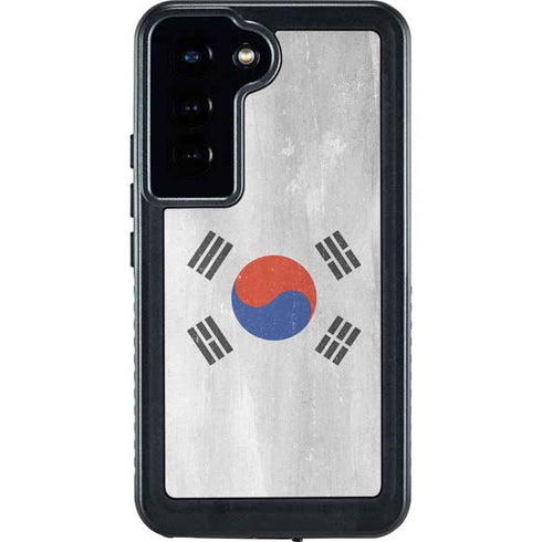 South Korean Flag Distressed Galaxy S23 Waterproof Case